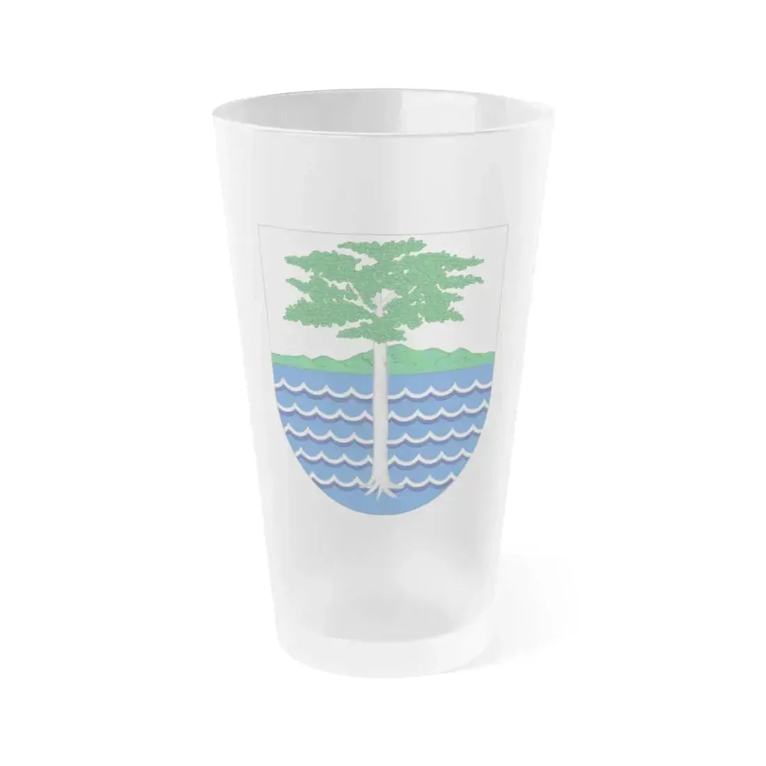 Coat of Arms of the Portuguese and Spanish Guinea - Frosted Pint Glass 16oz 16oz Frosted - Go Mug Yourself