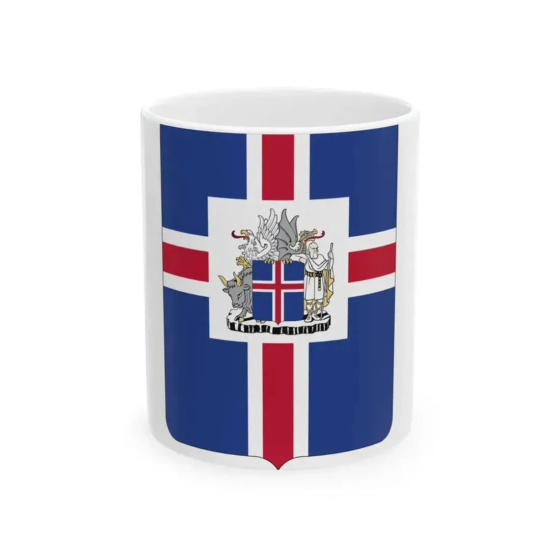 Coat of arms of the President of Iceland - White Coffee Mug 11oz - Go Mug Yourself