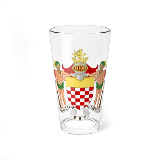 Coat of Arms of the Redivo family (Italy) (Coat of Arms) Pint Glass 16oz 16oz - Go Mug Yourself
