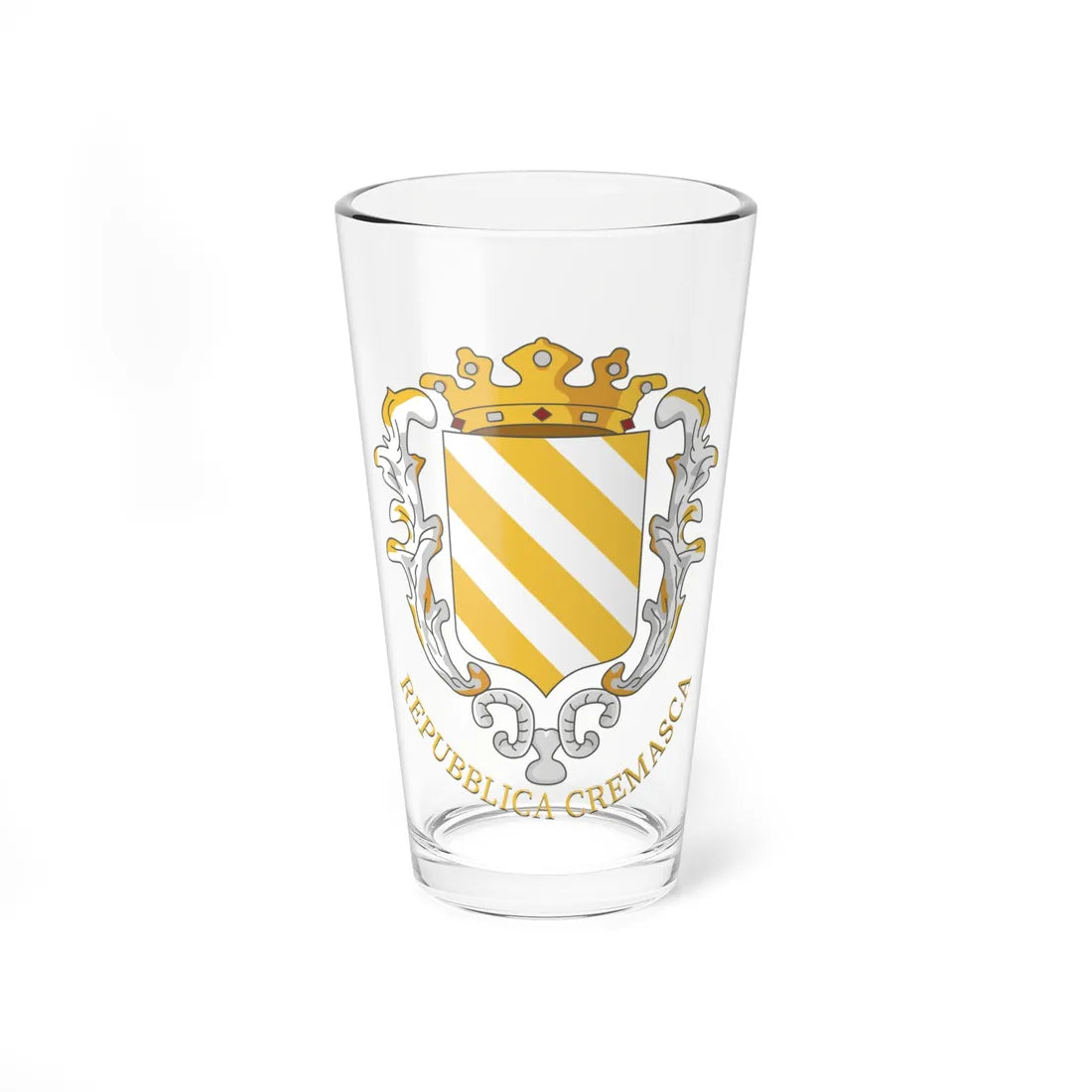 Coat of arms of the Republic of Crema (Italy) (Coat of Arms) Pint Glass 16oz 16oz - Go Mug Yourself