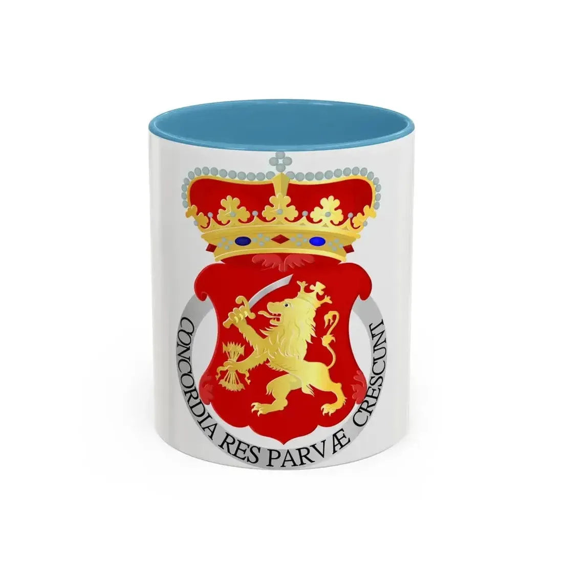 Coat of arms of the Republic of the United Netherlands - Accent Coffee Mug 11oz Light Blue - Go Mug Yourself