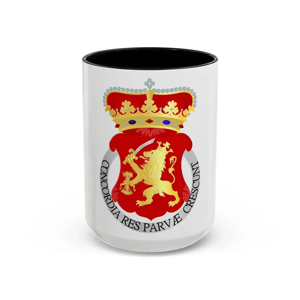Coat of arms of the Republic of the United Netherlands - Accent Coffee Mug 15oz Black - Go Mug Yourself