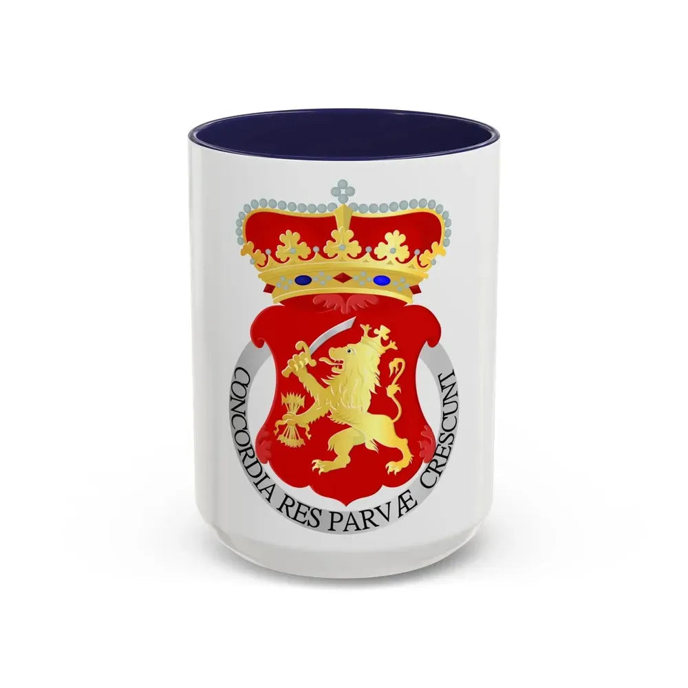 Coat of arms of the Republic of the United Netherlands - Accent Coffee Mug 15oz Navy - Go Mug Yourself
