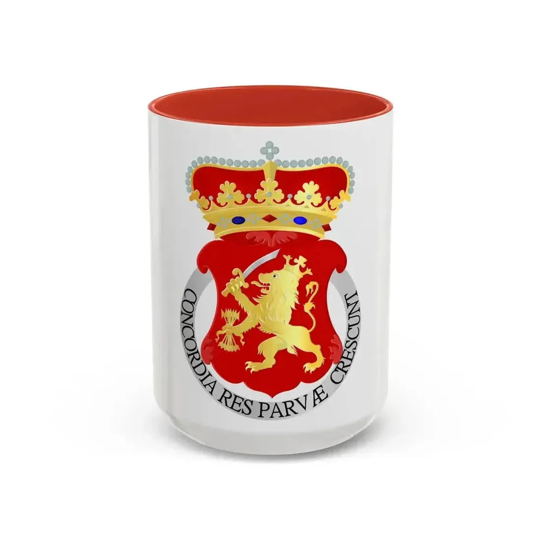 Coat of arms of the Republic of the United Netherlands - Accent Coffee Mug 15oz Red - Go Mug Yourself