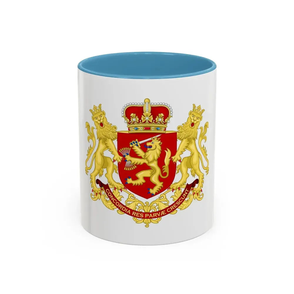Coat of arms of the republic of the united Netherlands (after 1665) - Accent Coffee Mug 11oz Light Blue - Go Mug Yourself