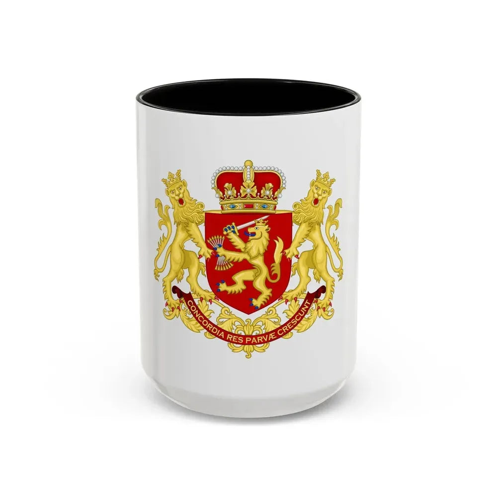 Coat of arms of the republic of the united Netherlands (after 1665) - Accent Coffee Mug 15oz Black - Go Mug Yourself
