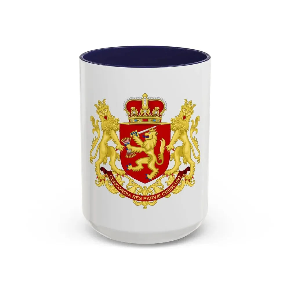 Coat of arms of the republic of the united Netherlands (after 1665) - Accent Coffee Mug 15oz Navy - Go Mug Yourself