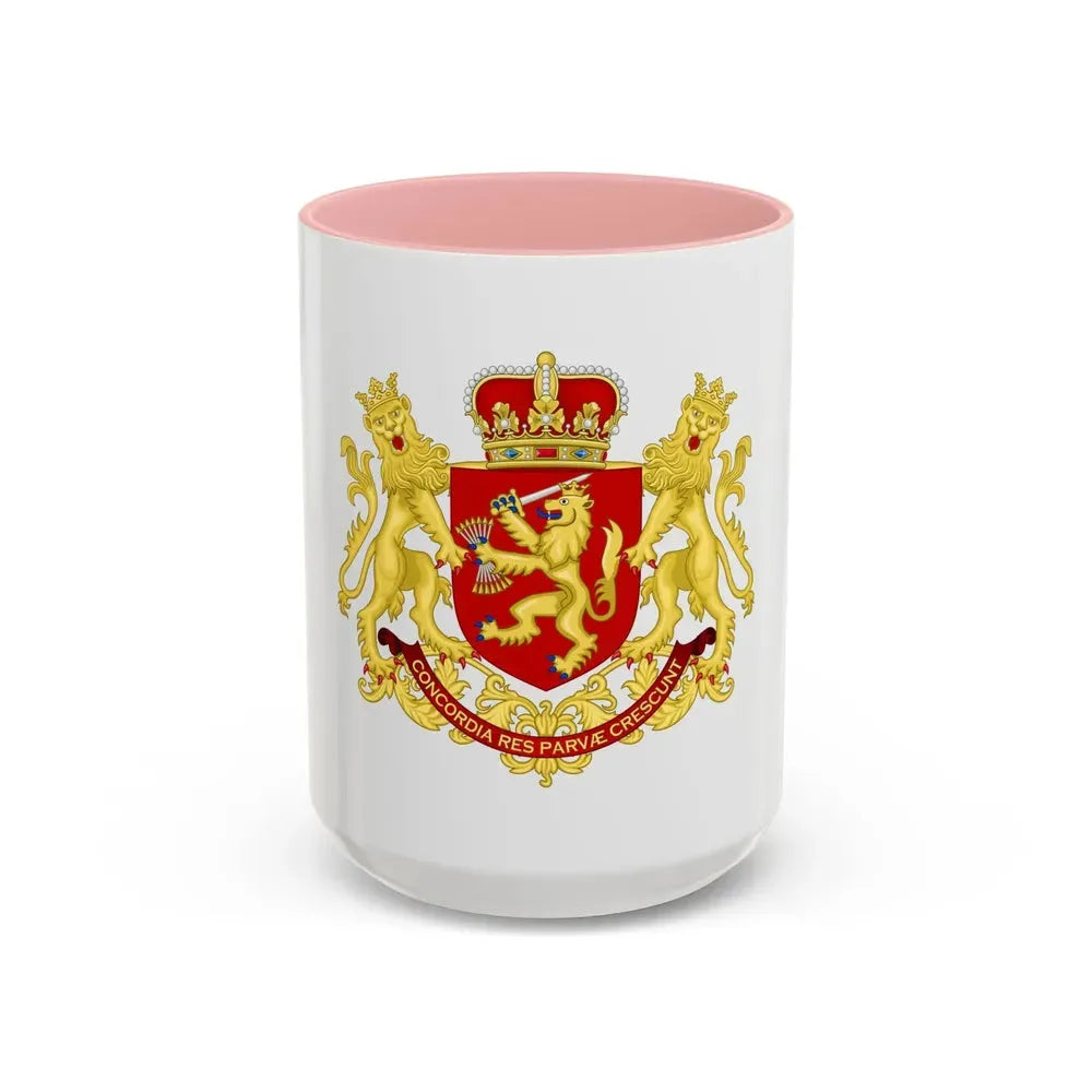 Coat of arms of the republic of the united Netherlands (after 1665) - Accent Coffee Mug 15oz Pink - Go Mug Yourself