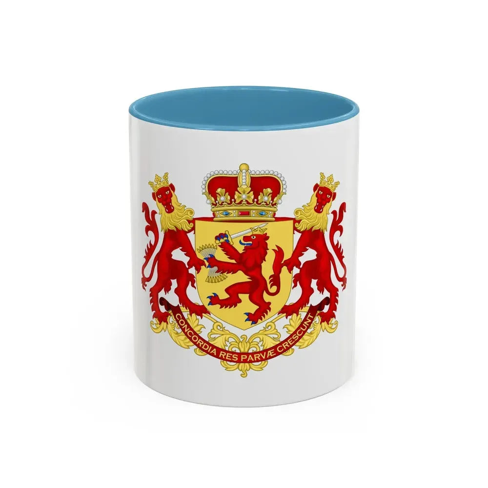 Coat of arms of the republic of the united Netherlands (before 1665) - Accent Coffee Mug 11oz Light Blue - Go Mug Yourself