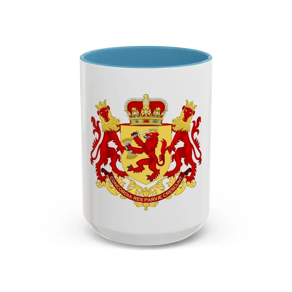 Coat of arms of the republic of the united Netherlands (before 1665) - Accent Coffee Mug 15oz Light Blue - Go Mug Yourself