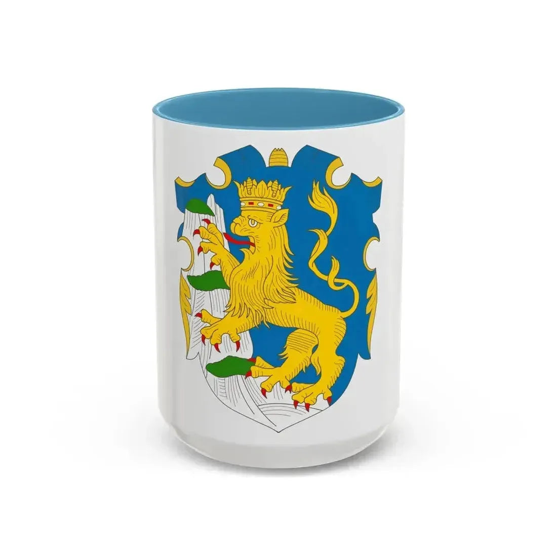Coat of arms of the Rus Voivodship - Accent Coffee Mug 15oz Light Blue - Go Mug Yourself