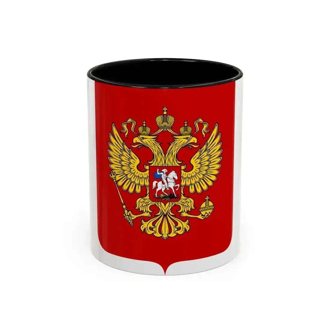 Coat of Arms of the Russian Federation - Accent Coffee Mug 11oz Black - Go Mug Yourself