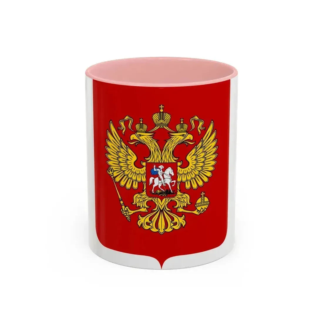 Coat of Arms of the Russian Federation - Accent Coffee Mug 11oz Pink - Go Mug Yourself