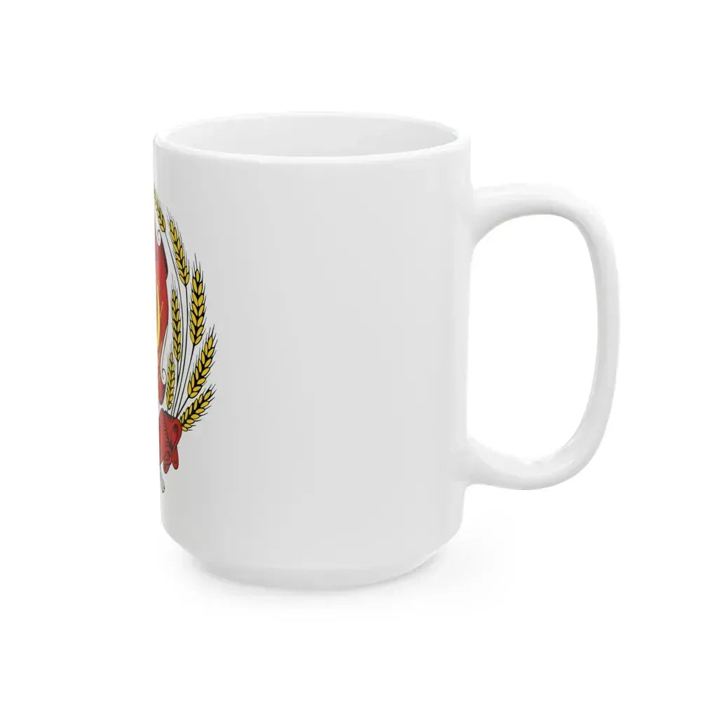 Coat of arms of the Russian Soviet Federative Socialist Republic (1954-1978) - White Coffee Mug - Go Mug Yourself