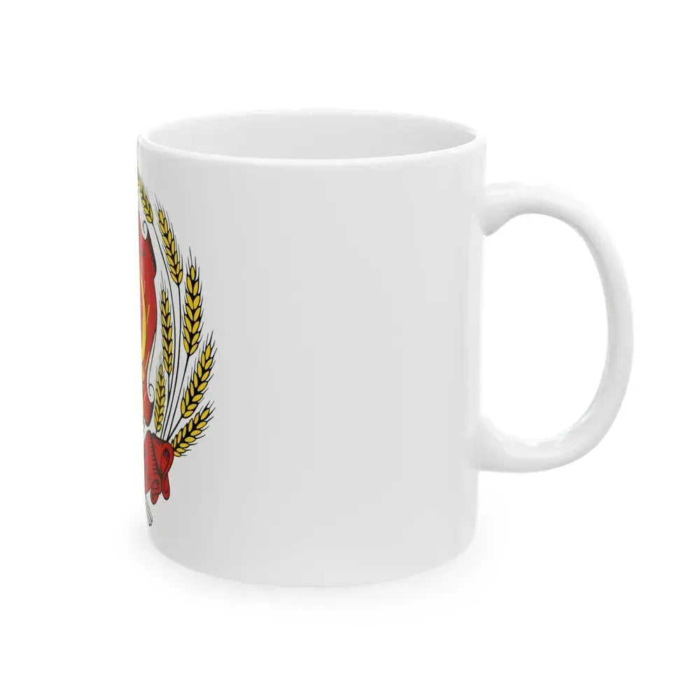Coat of arms of the Russian Soviet Federative Socialist Republic (1954-1978) - White Coffee Mug - Go Mug Yourself