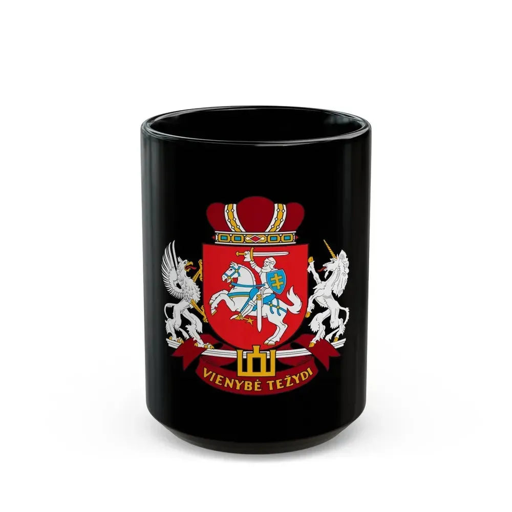 Coat of arms of the Seimas of Lithuania - Black Coffee Mug 15oz - Go Mug Yourself