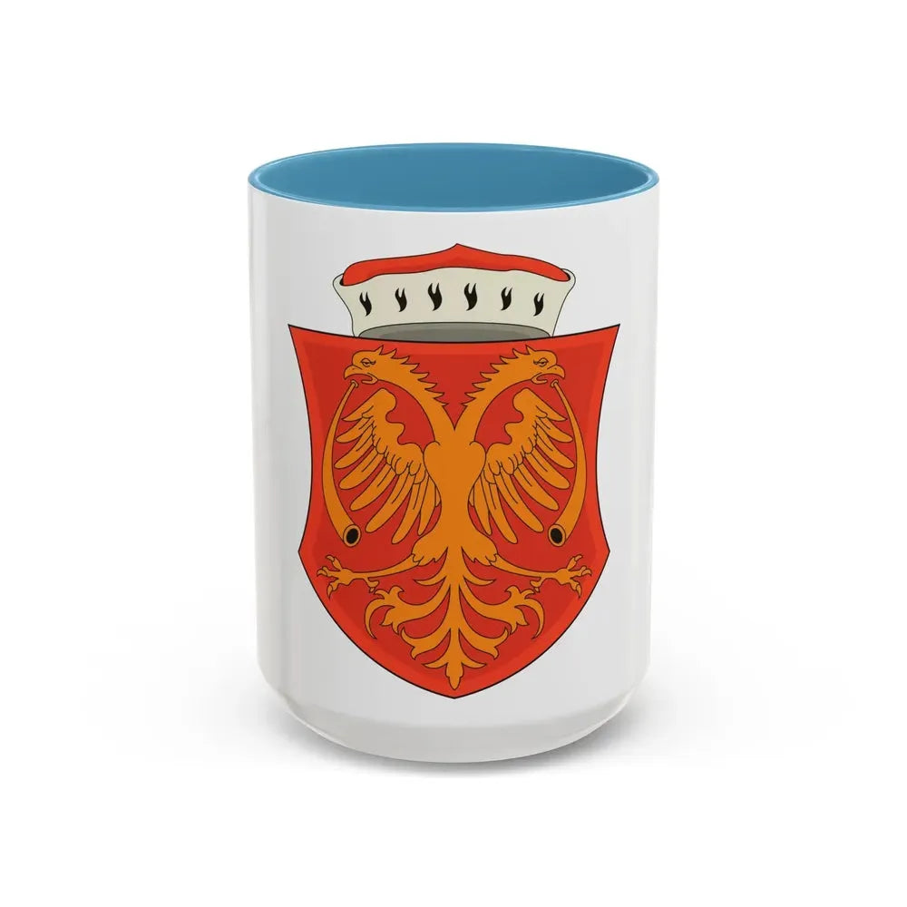 Coat of arms of the Serbian Despotate - Accent Coffee Mug 15oz Light Blue - Go Mug Yourself