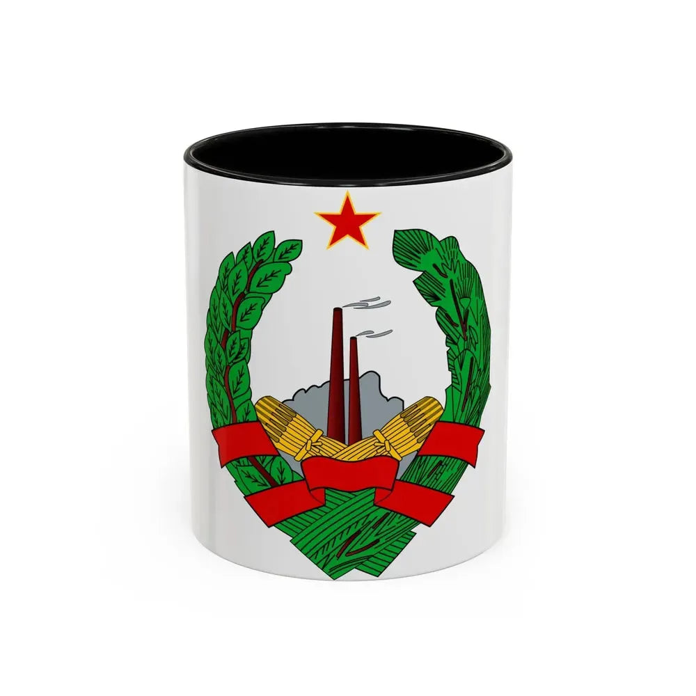 Coat of Arms of the Socialist Republic of Bosnia and Herzegovina - Accent Coffee Mug 11oz Black - Go Mug Yourself