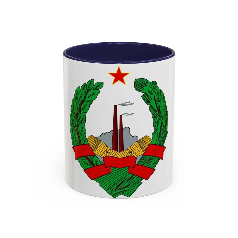 Coat of Arms of the Socialist Republic of Bosnia and Herzegovina - Accent Coffee Mug 11oz Navy - Go Mug Yourself