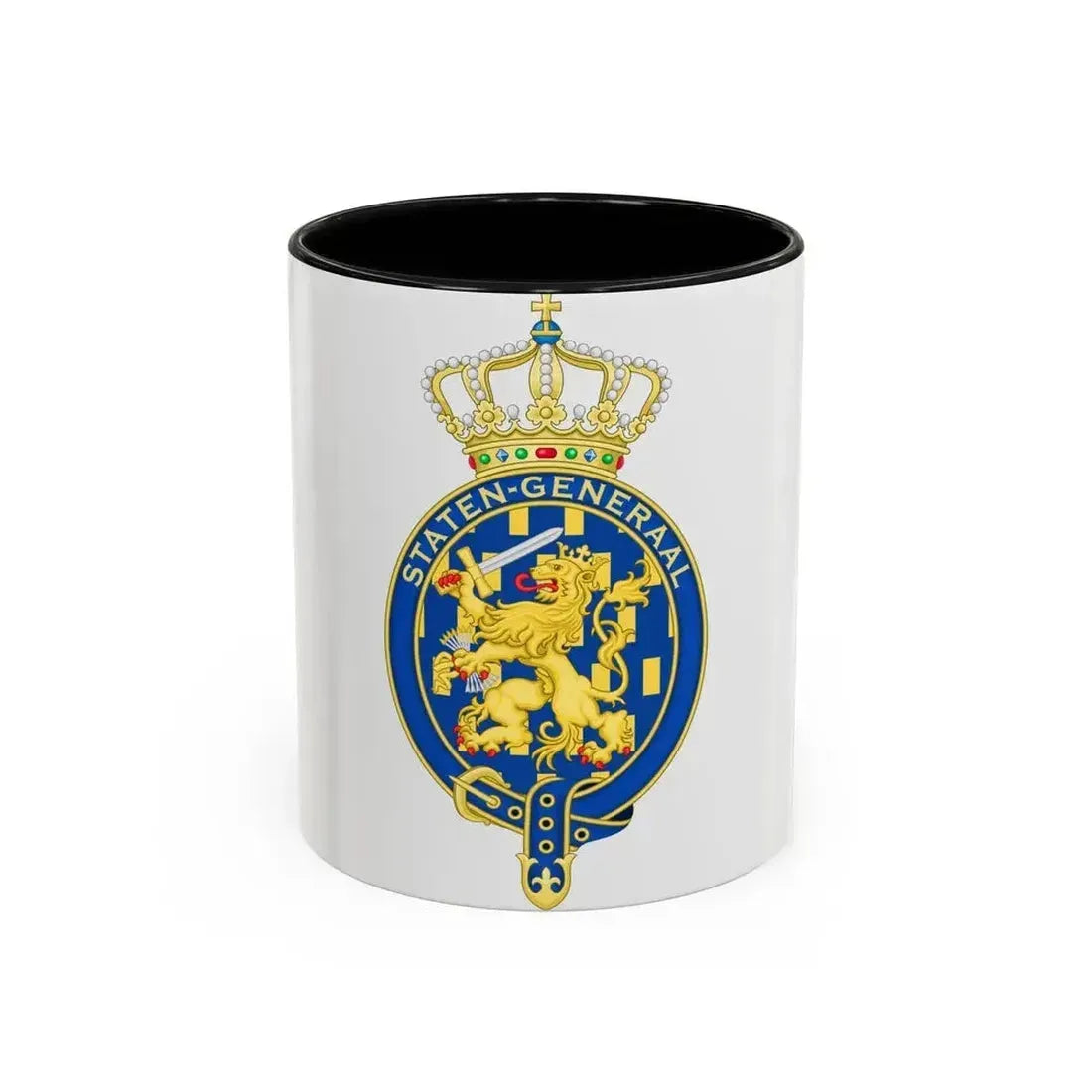 Coat of arms of the Staten Generaal - Accent Coffee Mug 11oz Black - Go Mug Yourself