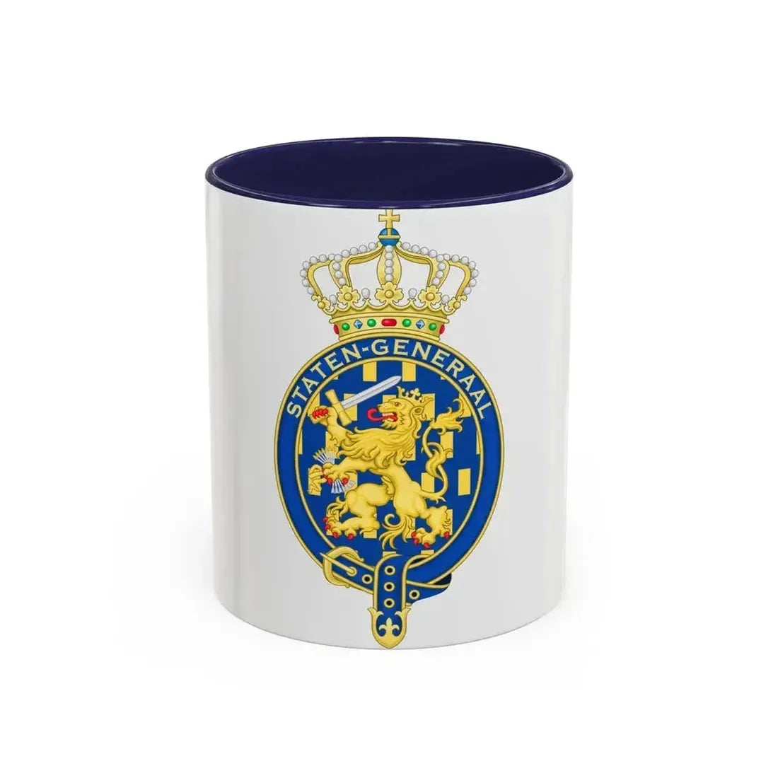 Coat of arms of the Staten Generaal - Accent Coffee Mug 11oz Navy - Go Mug Yourself