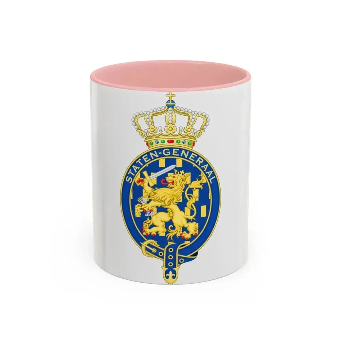 Coat of arms of the Staten Generaal - Accent Coffee Mug 11oz Pink - Go Mug Yourself