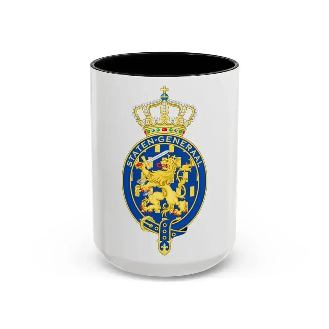 Coat of arms of the Staten Generaal - Accent Coffee Mug 15oz Black - Go Mug Yourself