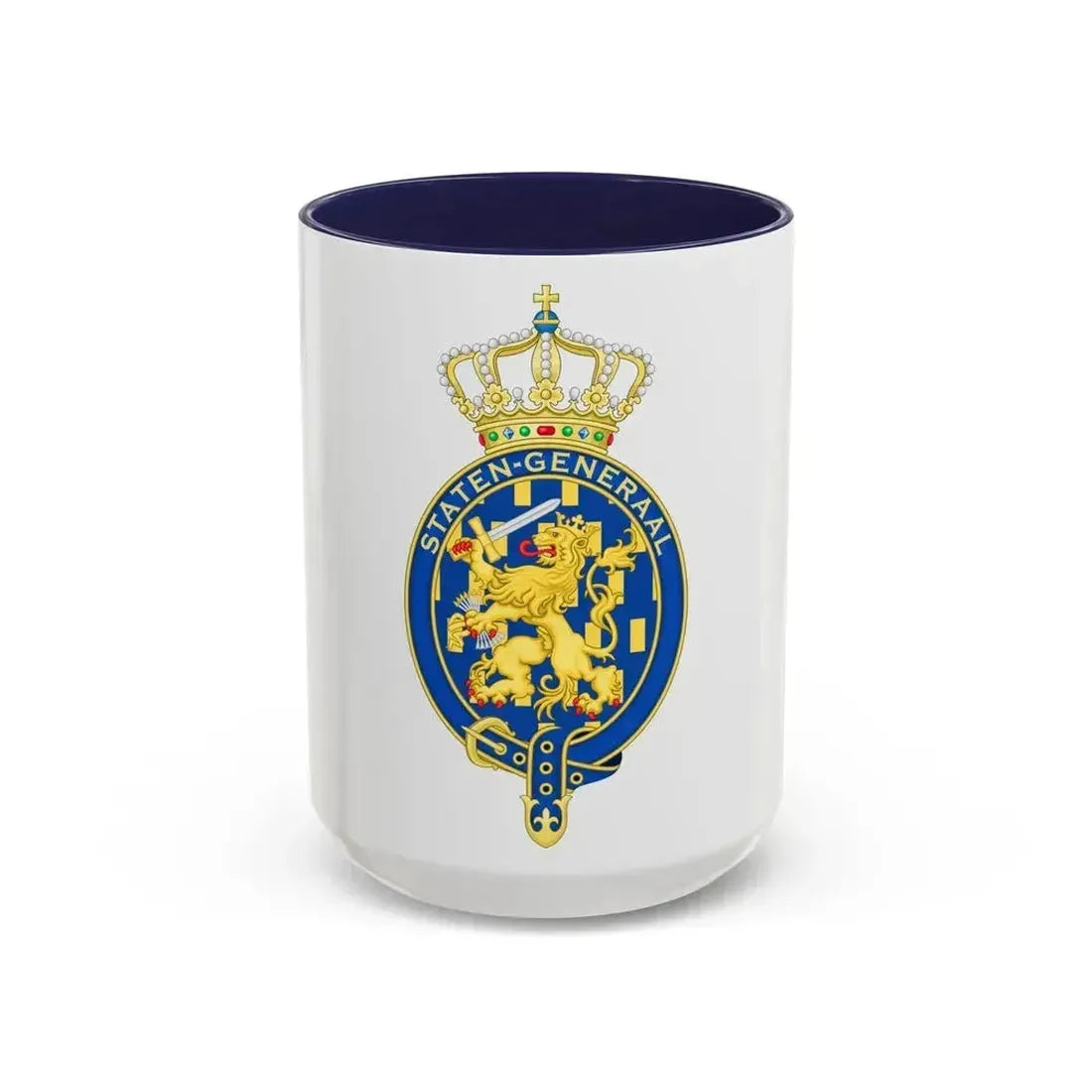 Coat of arms of the Staten Generaal - Accent Coffee Mug 15oz Navy - Go Mug Yourself