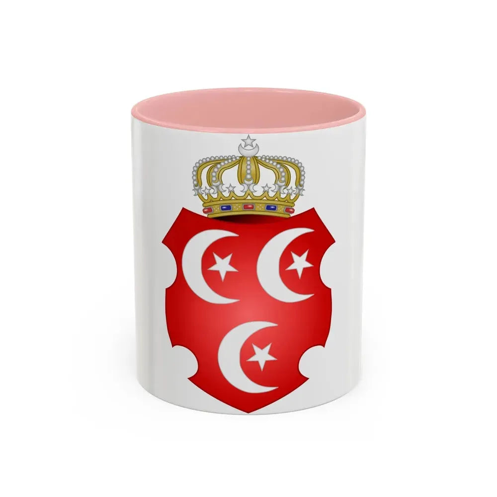Coat of Arms of the Sultan of Egypt - Accent Coffee Mug 11oz Pink - Go Mug Yourself