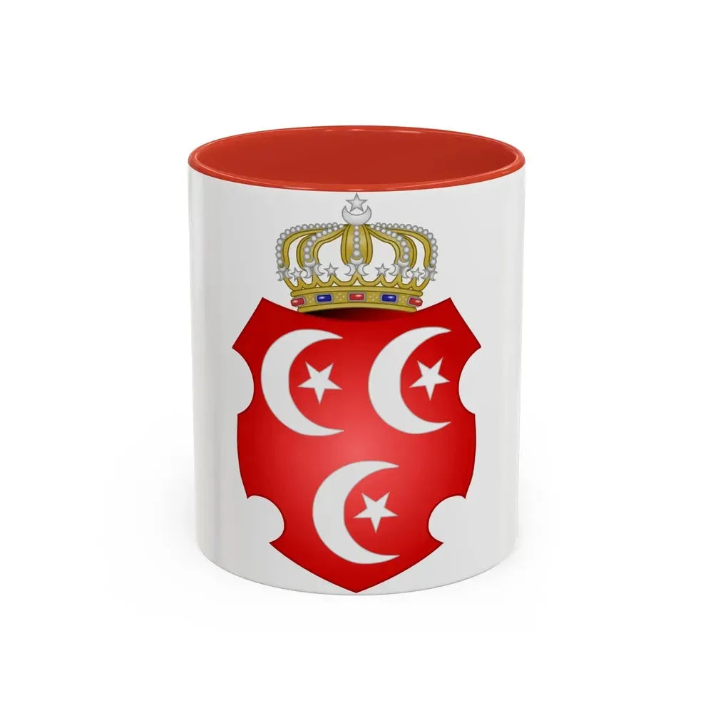 Coat of Arms of the Sultan of Egypt - Accent Coffee Mug 11oz Red - Go Mug Yourself