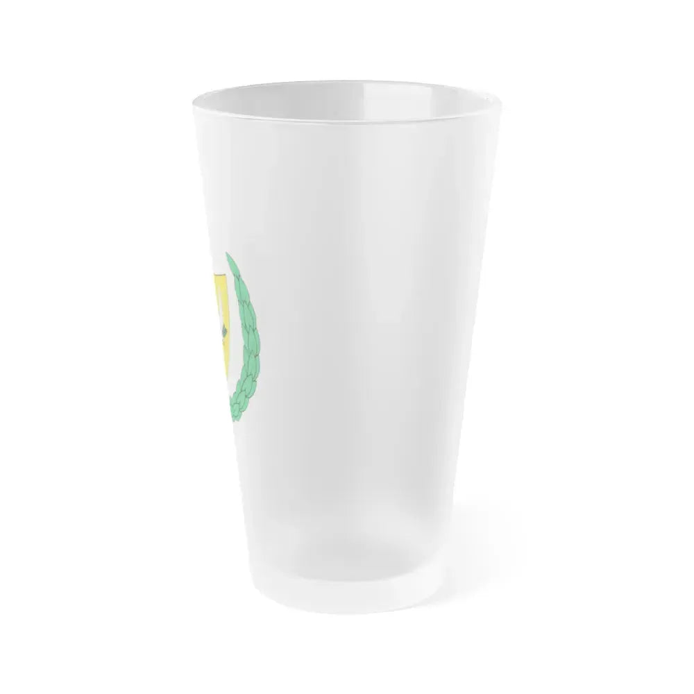 Coat of arms of the Turkish Federated State of Cyprus - Frosted Pint Glass 16oz - Go Mug Yourself