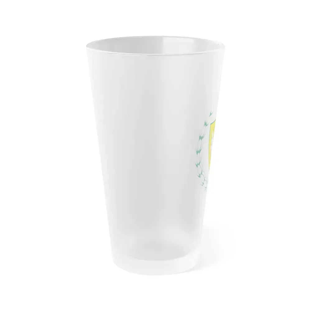 Coat of arms of the Turkish Republic of Northern Cyprus - Frosted Pint Glass 16oz - Go Mug Yourself