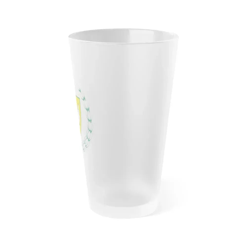 Coat of arms of the Turkish Republic of Northern Cyprus - Frosted Pint Glass 16oz - Go Mug Yourself
