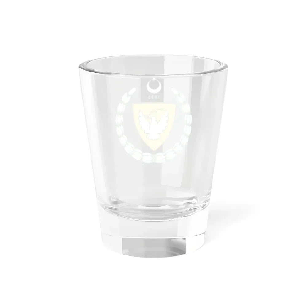 Coat of arms of the Turkish Republic of Northern Cyprus - Shot Glass 1.5oz - Go Mug Yourself