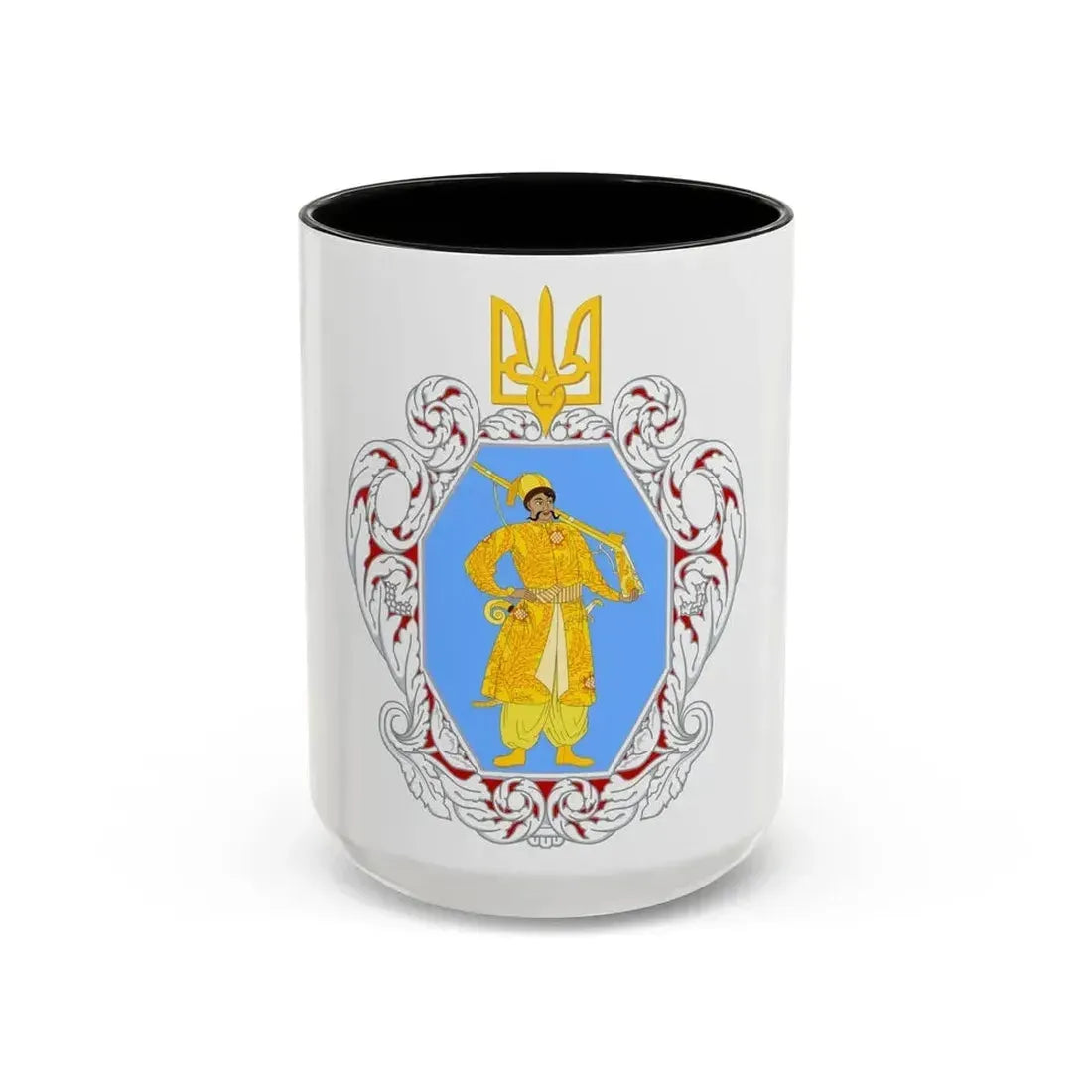 Coat of Arms of the Ukrainian State - Accent Coffee Mug 15oz Black - Go Mug Yourself