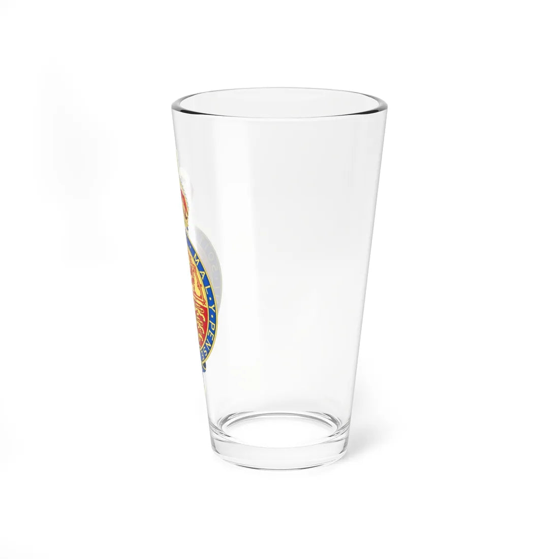 Coat of arms of the United Kingdom 1901-1952 abridged arms variant 2 (United Kingdom) (Coat of Arms) Pint Glass 16oz - Go Mug Yourself