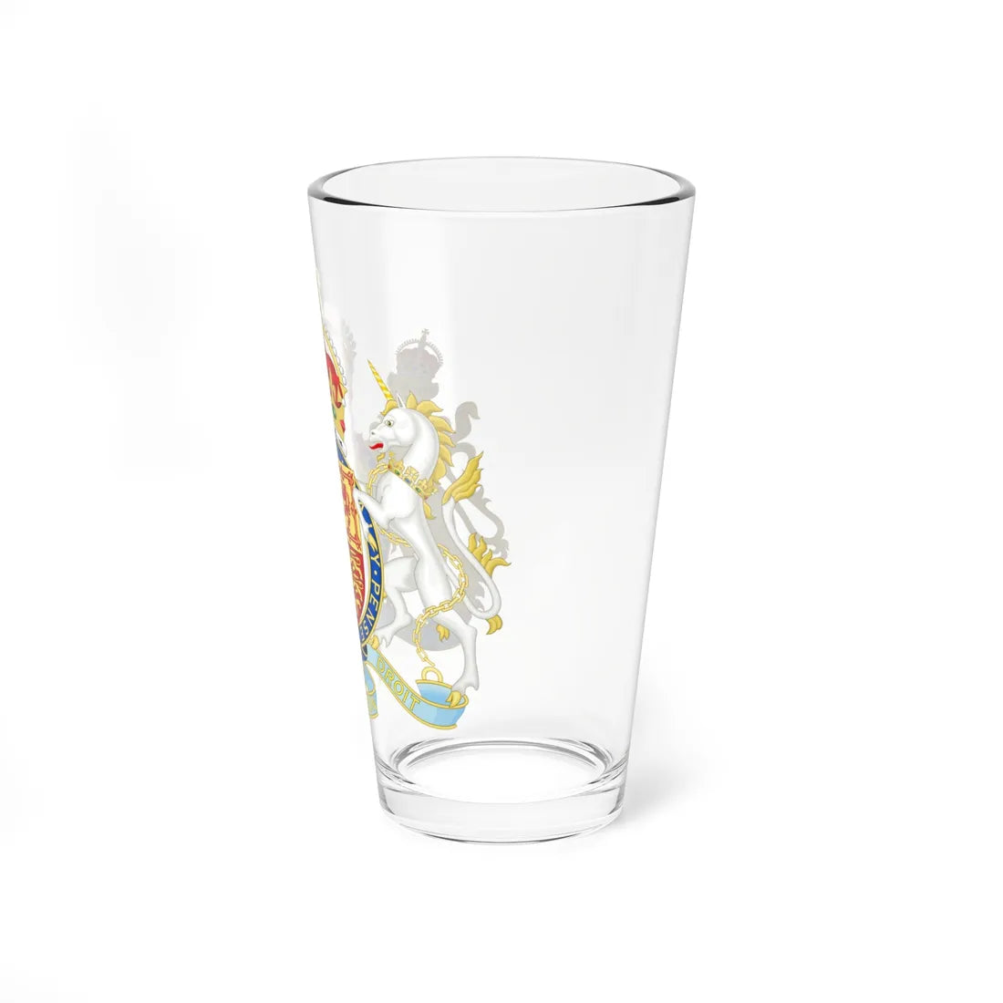 Coat of arms of the United Kingdom 2024 lesser arms (United Kingdom) (Coat of Arms) Pint Glass 16oz - Go Mug Yourself