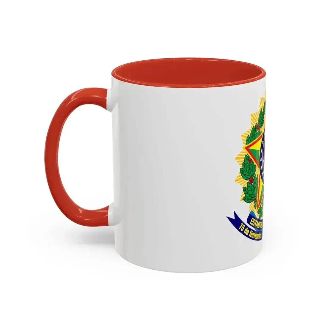 Coat of arms of the United States of Brazil - Accent Coffee Mug - Go Mug Yourself