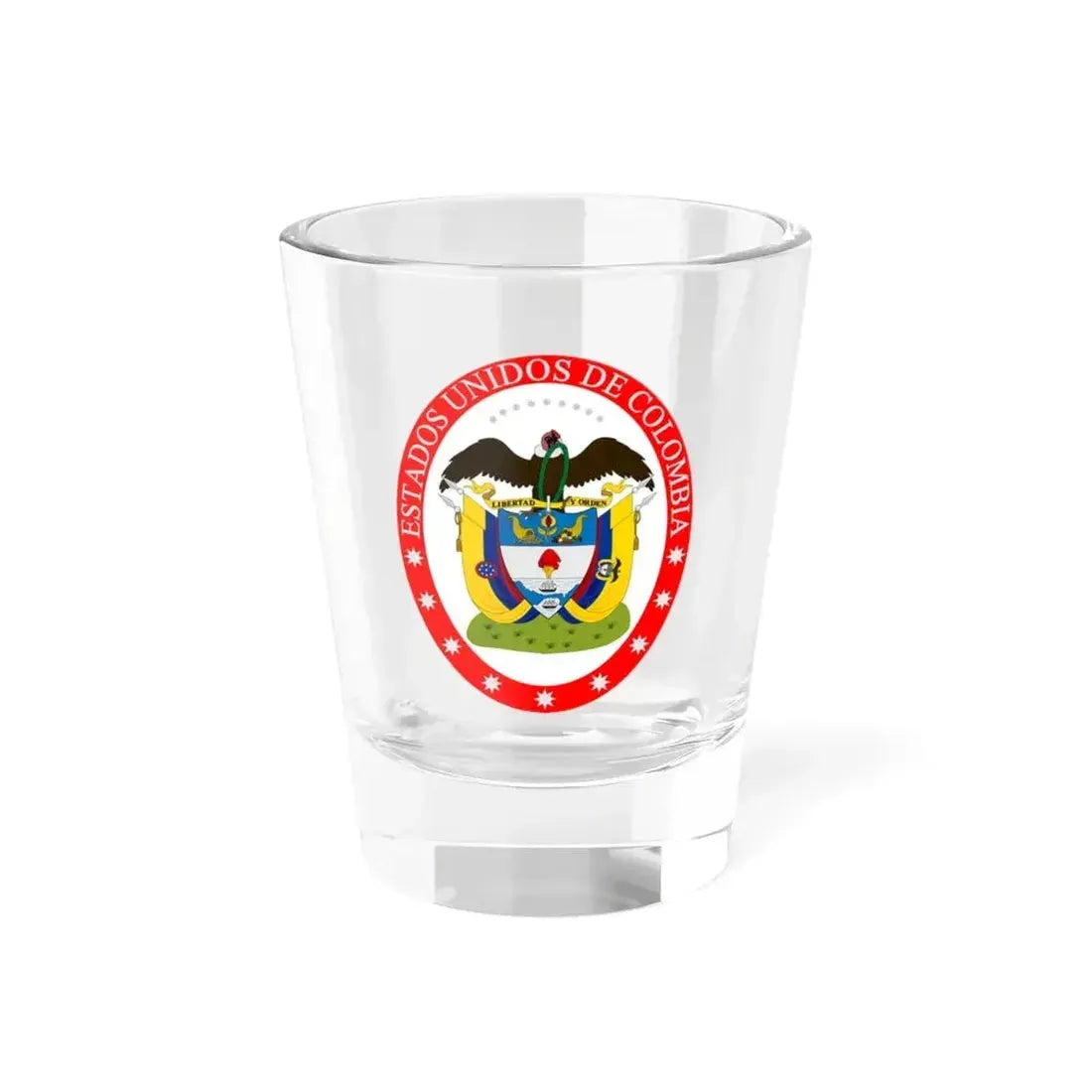 Coat of arms of the United States of Colombia - Shot Glass 1.5oz 1.5oz - Go Mug Yourself