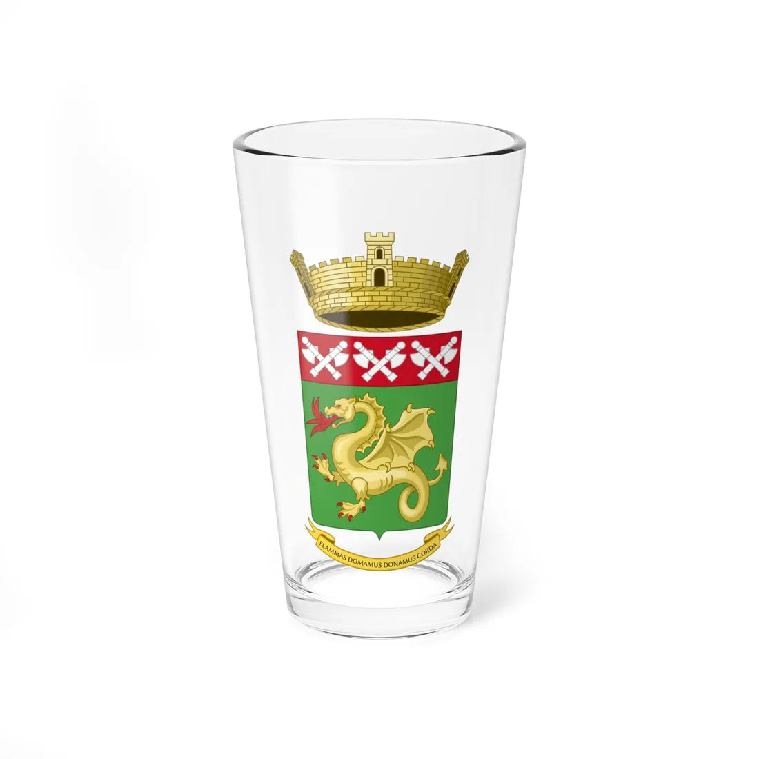Coat of Arms of the Vigili del Fuoco (Italy) (Coat of Arms) Pint Glass 16oz 16oz - Go Mug Yourself