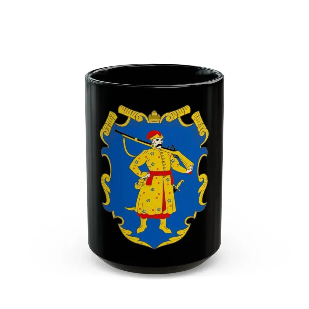 Coat of arms of the Zaporozhian Host - Black Coffee Mug 15oz - Go Mug Yourself