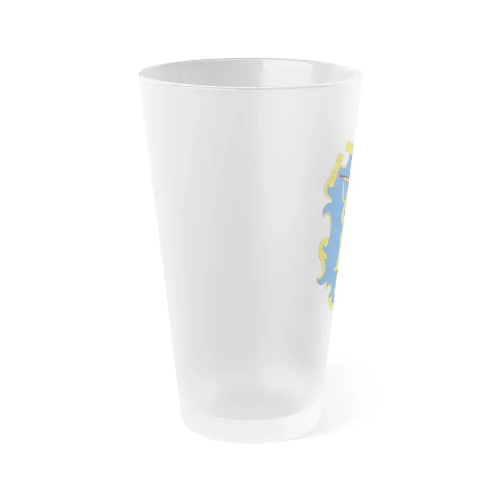 Coat of arms of the Zaporozhian Host - Frosted Pint Glass 16oz - Go Mug Yourself