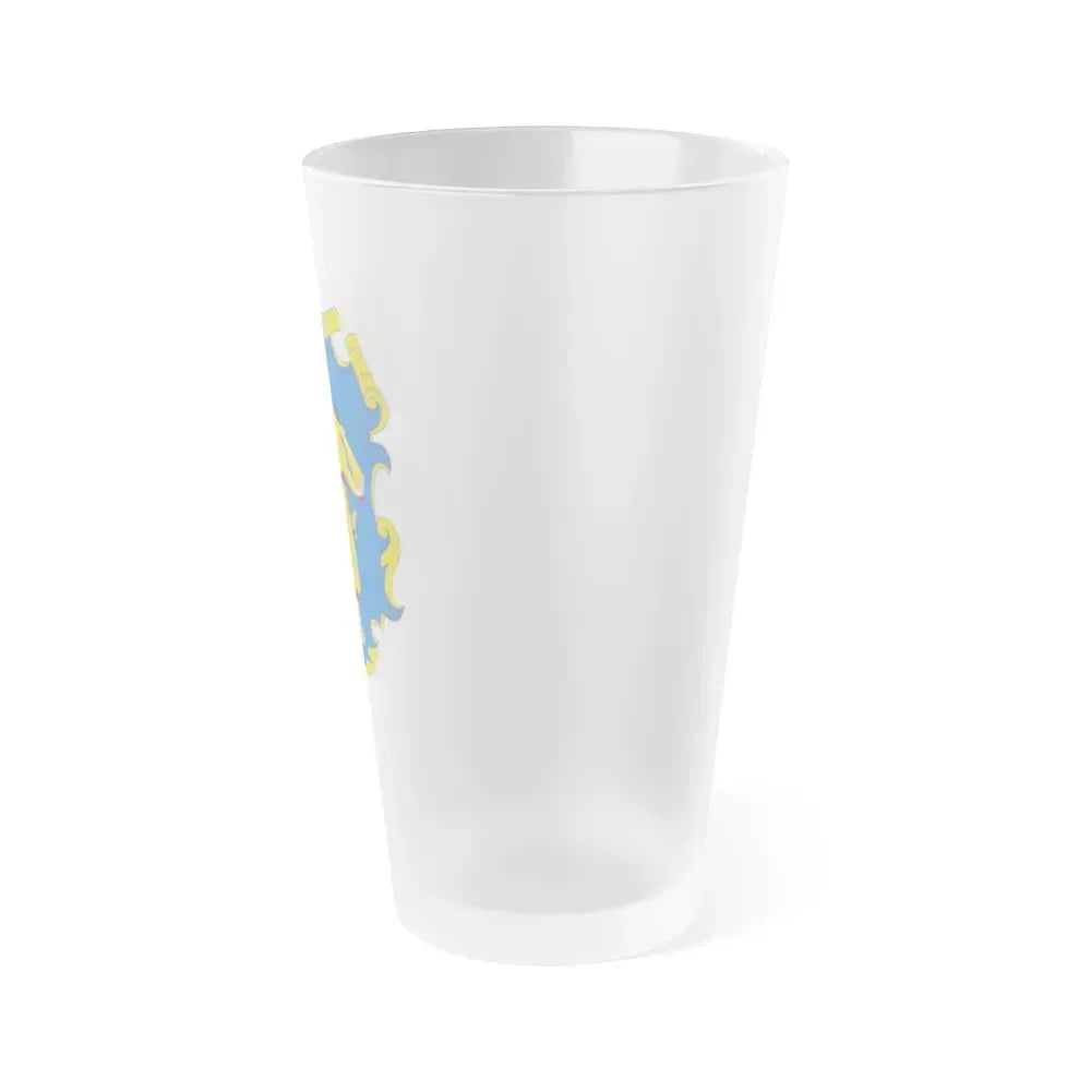 Coat of arms of the Zaporozhian Host - Frosted Pint Glass 16oz - Go Mug Yourself