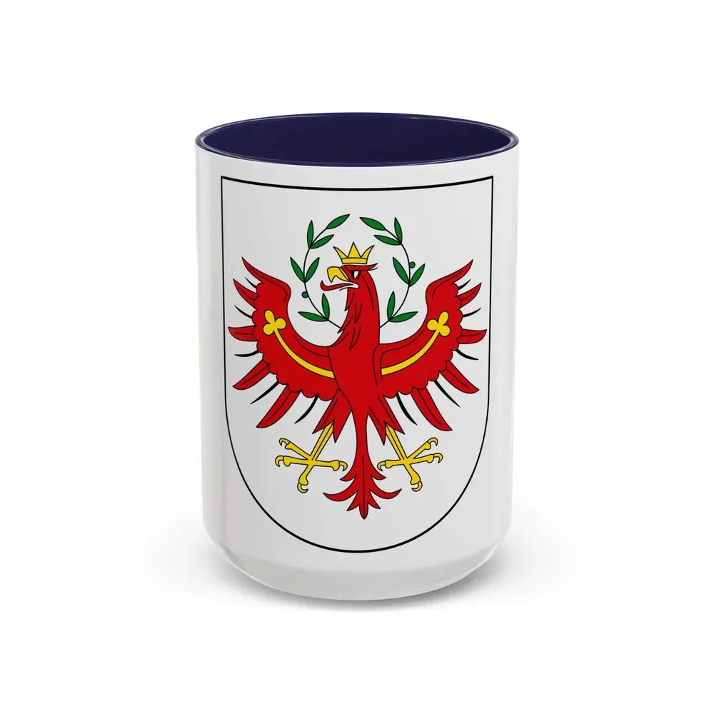 Coat of Arms of Tirol Austria - Accent Coffee Mug 15oz Navy - Go Mug Yourself