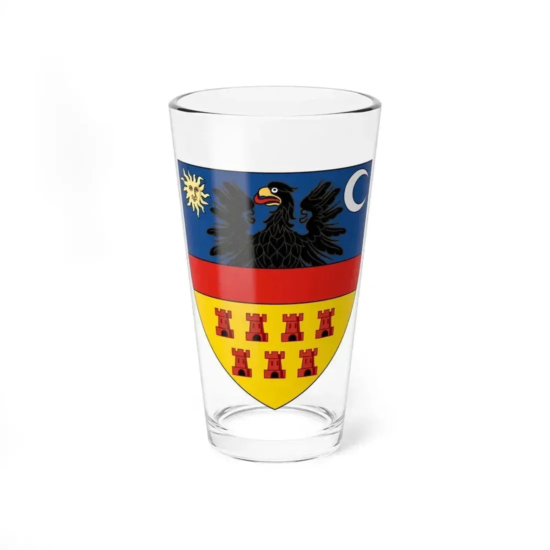 Coat of arms of Transylvania - Pint Glass 16oz 16oz - Go Mug Yourself