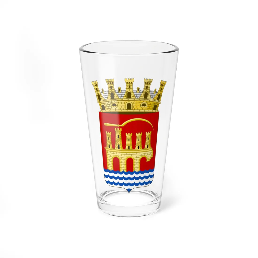 Coat of arms of Trapani (Italy) (Coat of Arms) Pint Glass 16oz 16oz - Go Mug Yourself