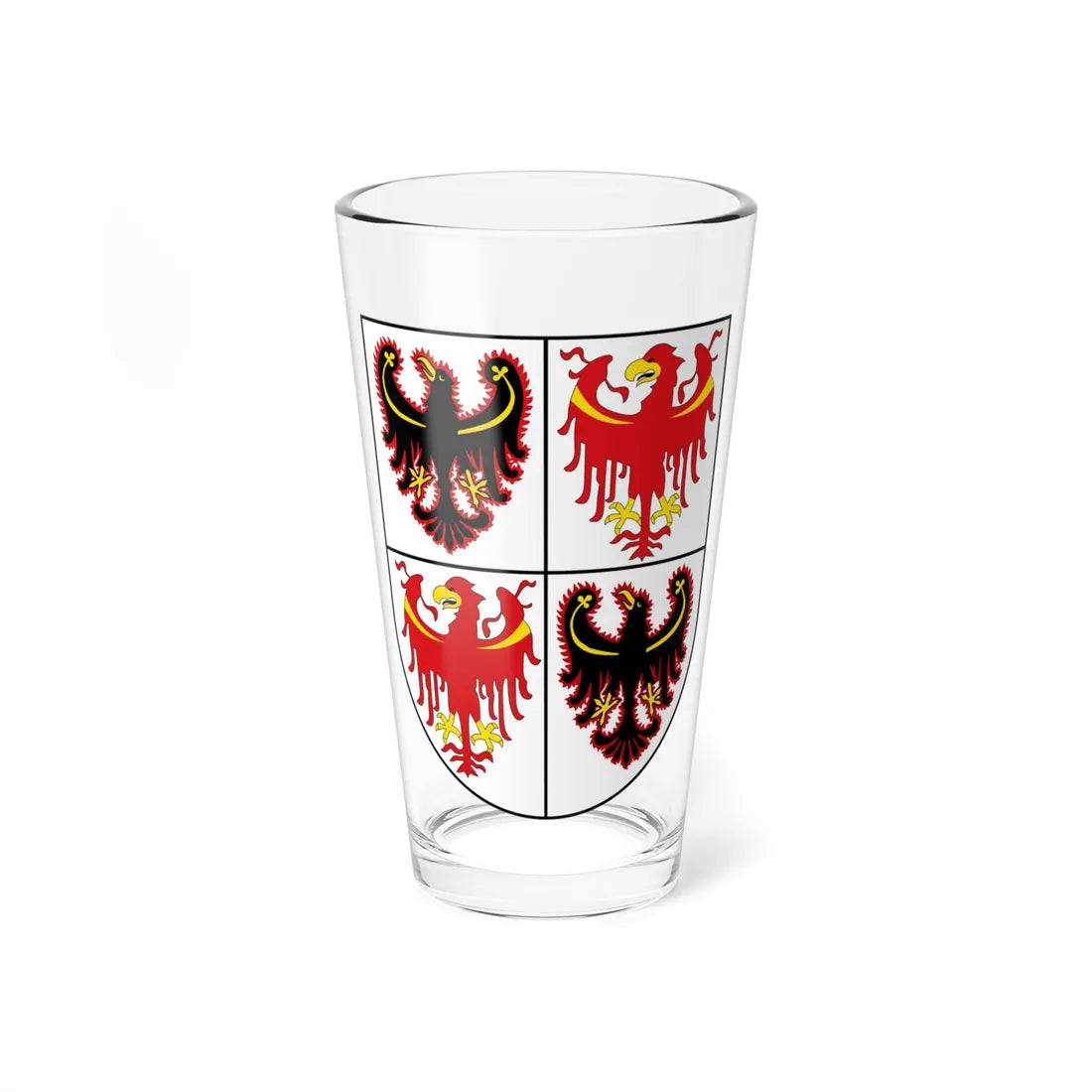 Coat of arms of Trentino-South Tyrol (Italy) (Coat of Arms) Pint Glass 16oz 16oz - Go Mug Yourself