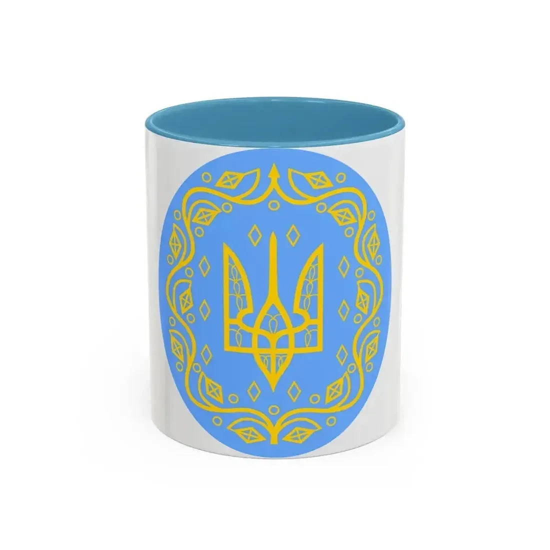Coat of arms of Ukrainian People's Republic 2 - Accent Coffee Mug 11oz Light Blue - Go Mug Yourself