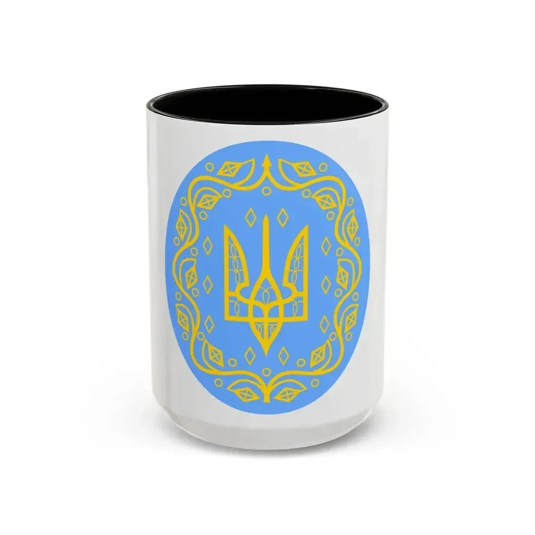 Coat of arms of Ukrainian People's Republic 2 - Accent Coffee Mug 15oz Black - Go Mug Yourself