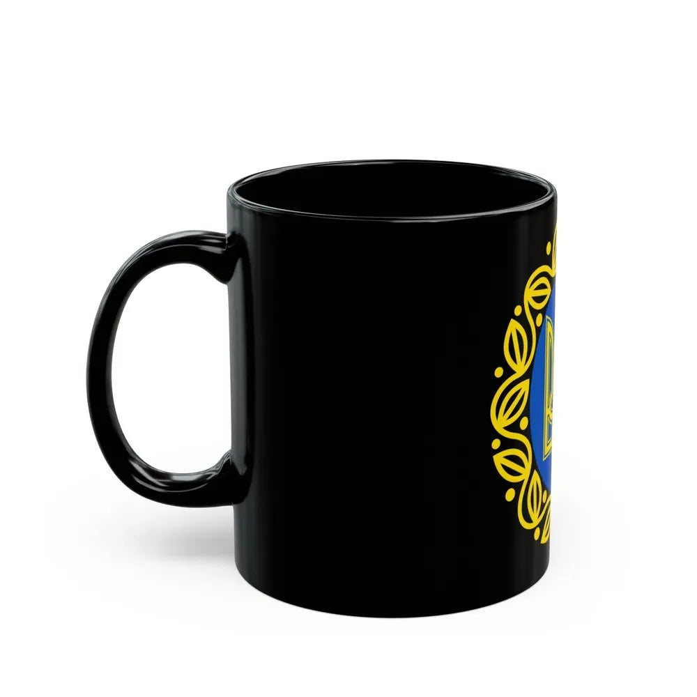 Coat of arms of Ukrainian People's Republic - Black Coffee Mug - Go Mug Yourself
